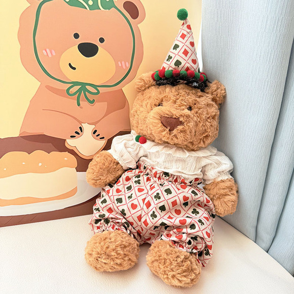 Medium Bartholomew bear cute custom clothes outfits - clown poker card - Picture 1 of 1
